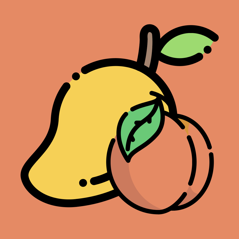 illustration icone mangue et pêche