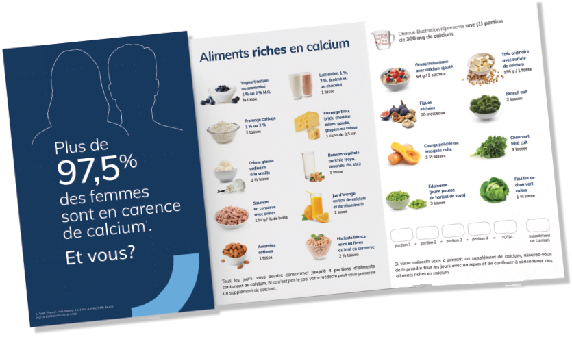 Brochure mcal Plus de 97,5 % des femmes sont en carence de calcium. Et vous ?
