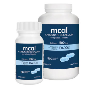 mcal carbonate de calcium 500 mg et vitamine D400