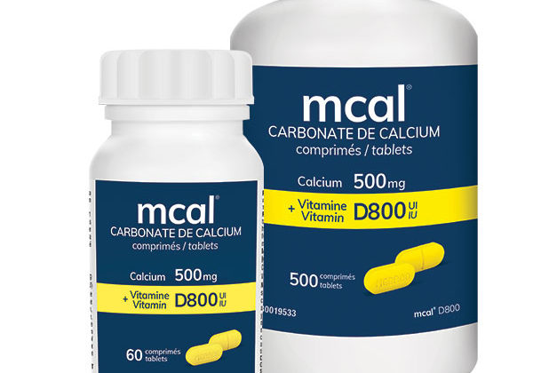 pots mcal carbonate de calcium 500 mg et vitamine D800